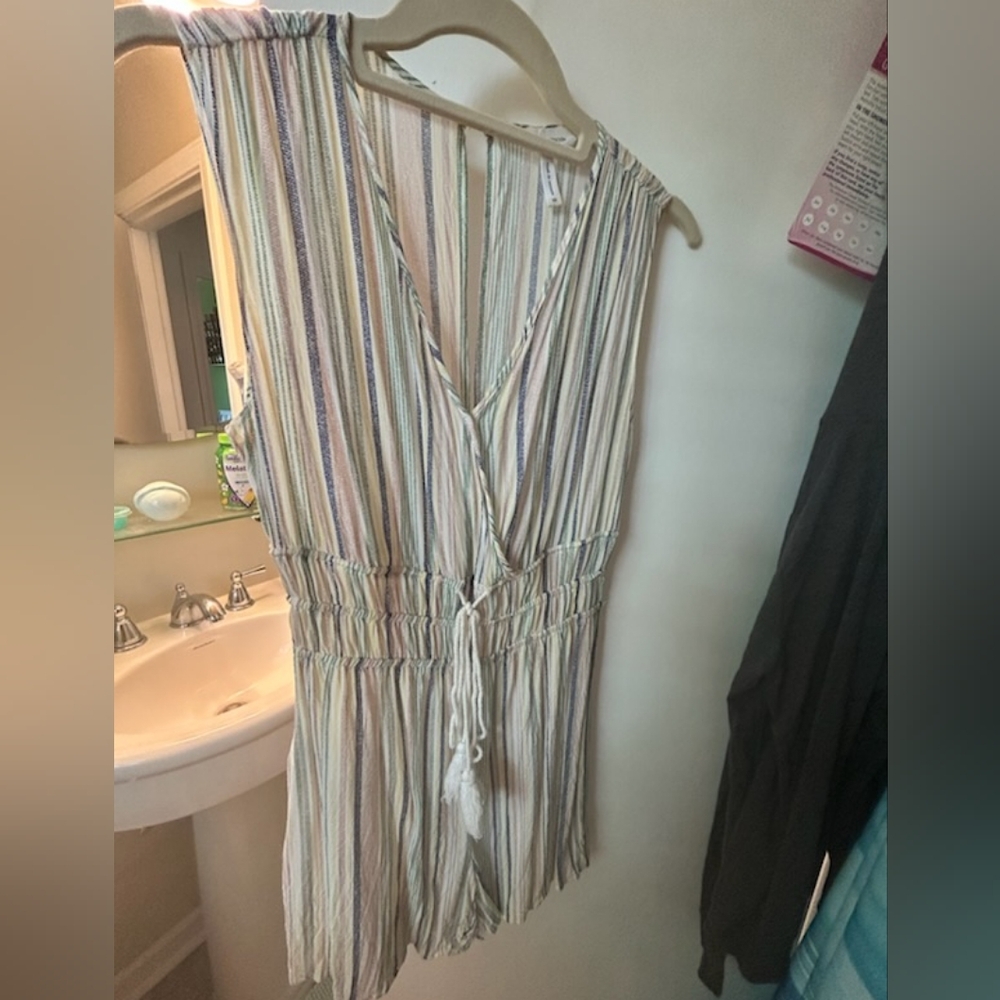 Striped Sleeveless Romper